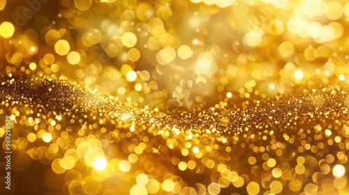 A shimmering background of golden bokeh lights, creating a festive and luxurious atmosphere.