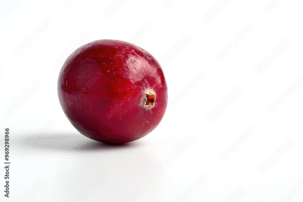 A single red apple sits on a white background A single red apple sits on a white background