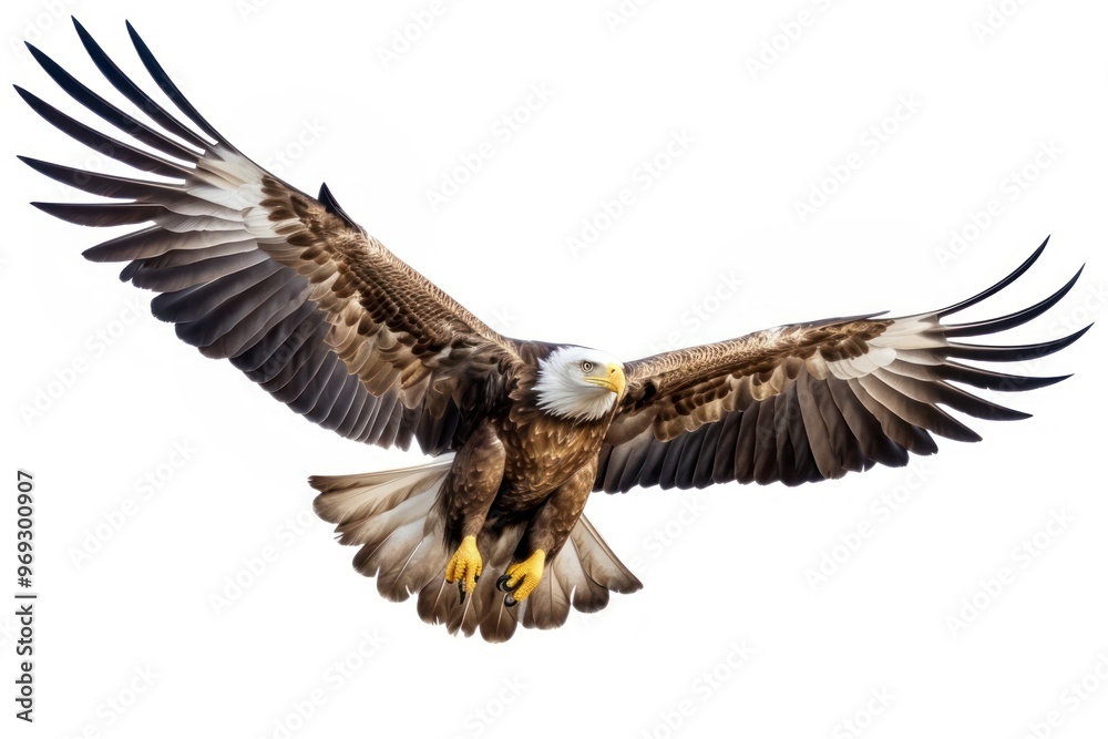 Majestic bald eagle in flight Majestic bald eagle in flight