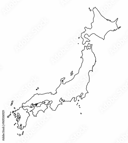Japan outline map