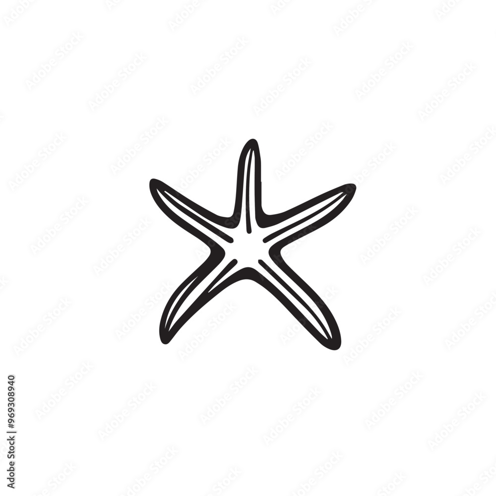 Starfish in cartoon, doodle style . Image for t-shirt, web, mobile apps and ui. Isolated 2d vector illustration in logo, icon, sketch style, Eps 10, black and white. AI Generative Starfish in cartoon, doodle style . Image for t-shirt, web, mobile apps and ui. Isolated 2d vector illustration in logo, icon, sketch style, Eps 10, black and white. AI Generative
