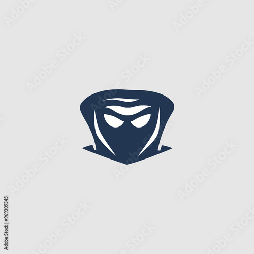 mystery man secret hidden logo vector illustration template design