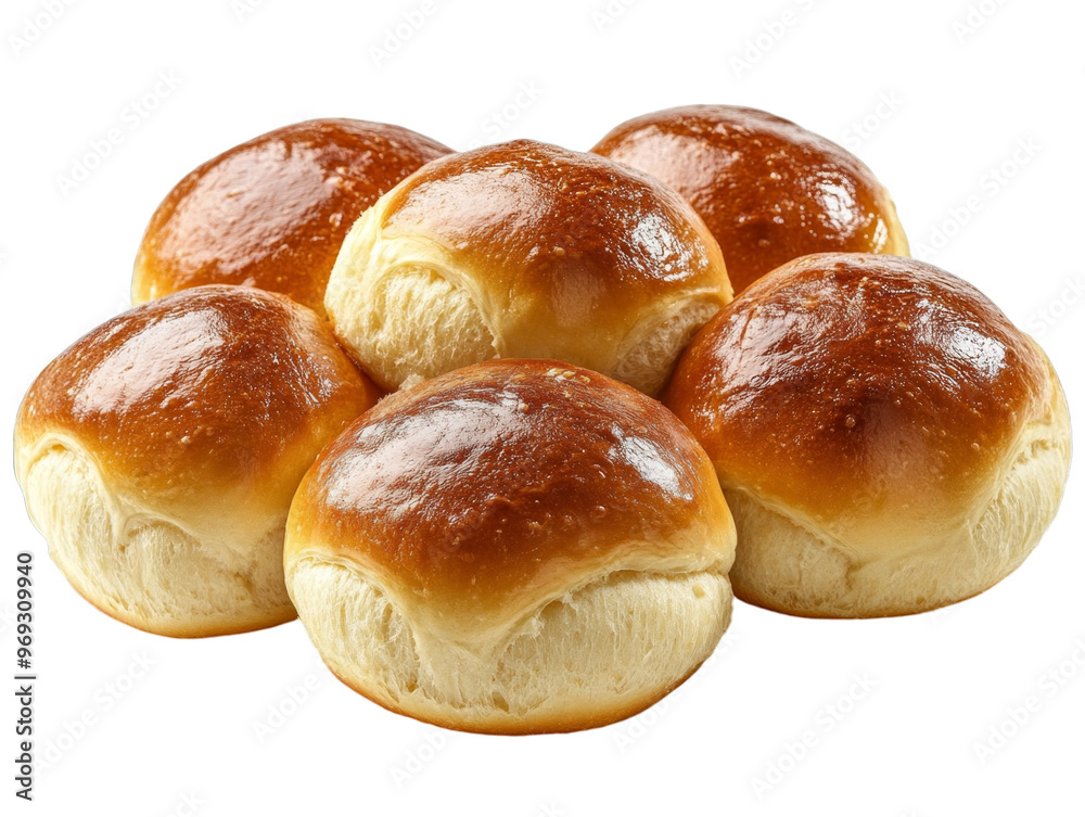 White dinner rolls isolated on transparent background. White dinner rolls isolated on transparent background.