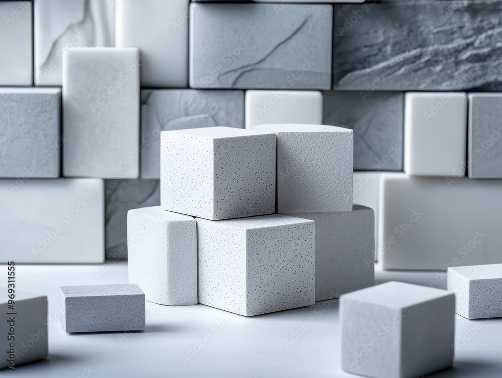 Abstract Concrete Cubes Minimalist Background Texture Abstract Concrete Cubes Minimalist Background Texture