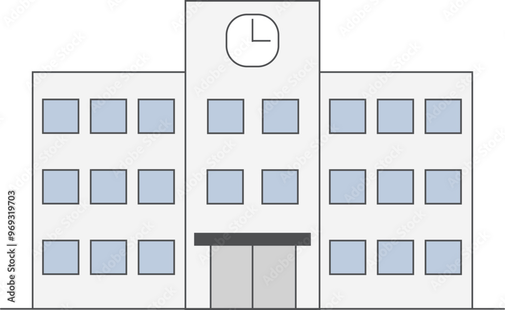 学校・建物の平面イラスト 学校・建物の平面イラスト