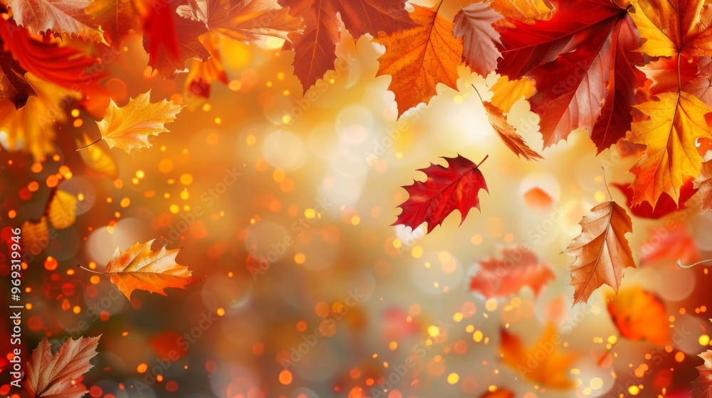Autumn leaves pattern background top view Autumn leaves pattern background top view
