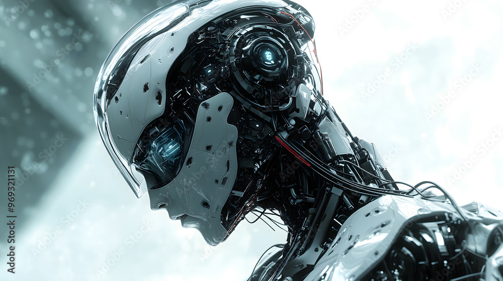 Futuristic Robot Head Detail Futuristic Robot Head Detail