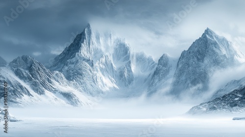 winter snow mountain scenery wallpaper