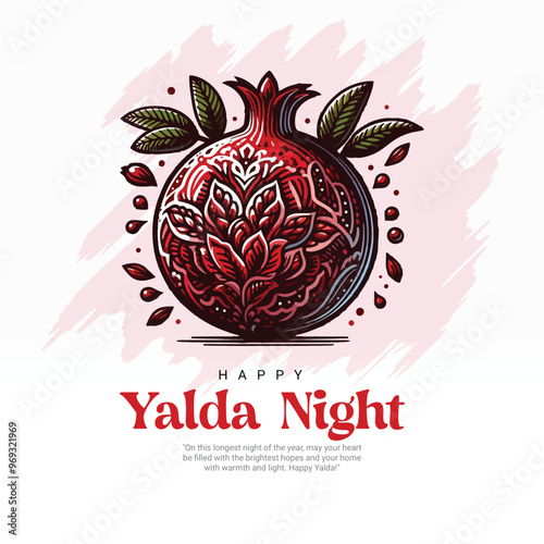  yalda night festival celebration with fruit social media post
