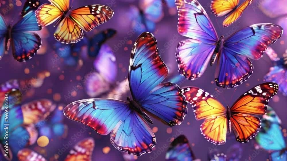 butterfly on a flower background
