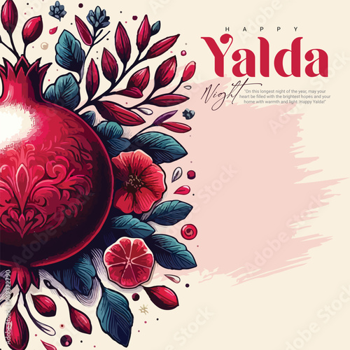  yalda night festival celebration with fruit social media post
