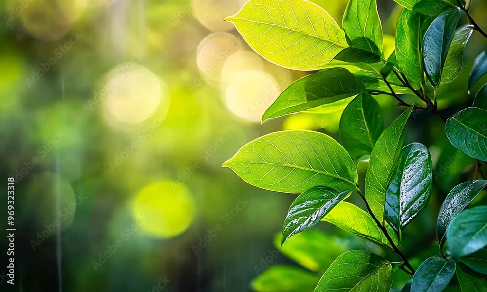 Green Leaves with Sunlight Bokeh Green Leaves with Sunlight Bokeh