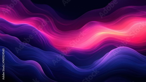 Vibrant Abstract Waves: A Journey Through Colorful Fluid Forms and Ethereal Light Patterns