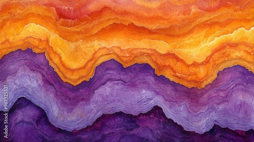 Vibrant Layered Landscape: A Stunning Abstract Representation of Colorful Natural Formations