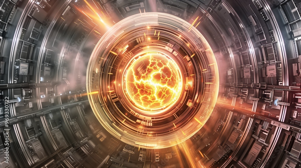 Fototapeta premium Nuclear Fusion Reaction