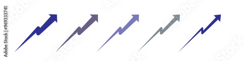 zigzag arrow icon. zig-zag arrows up sign. symbol graph illustration for growth succes finance on business or market
