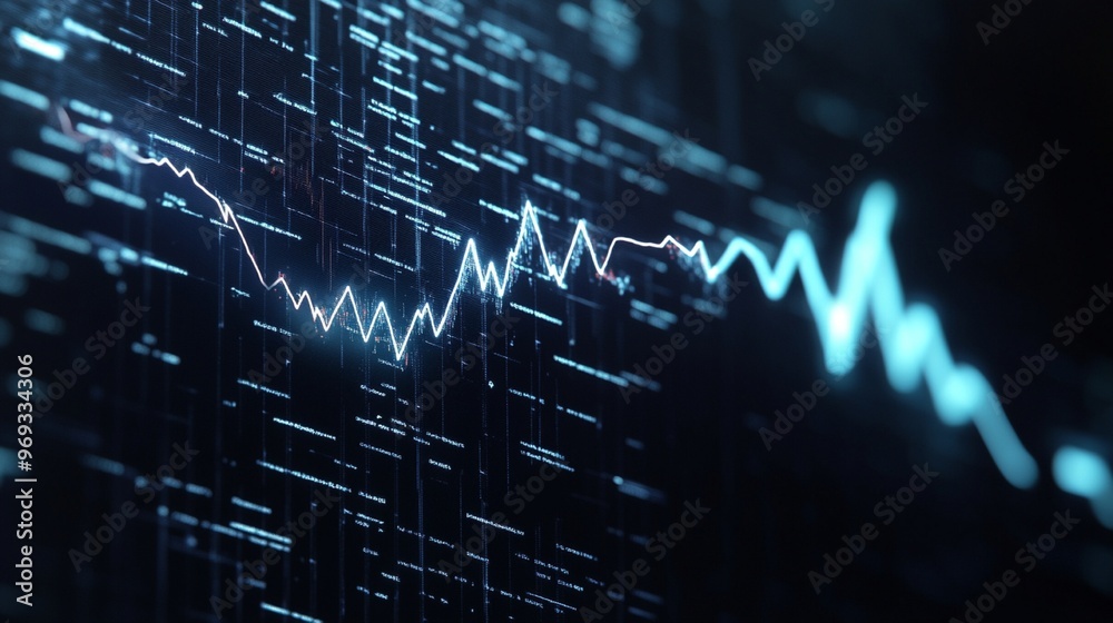 Obraz premium Stock Market Crash: Dramatic Downward Trend