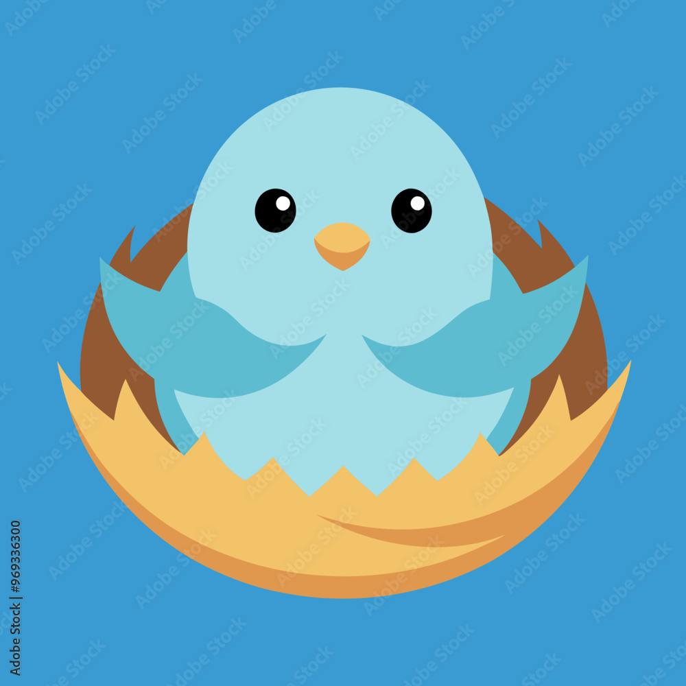 Obraz premium Beautiful nestling vector illustration