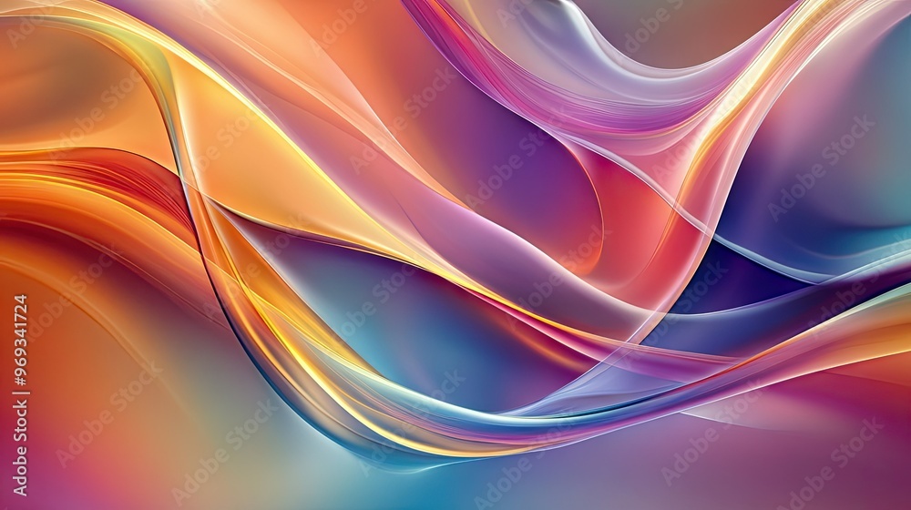 Abstract wave patterns with soft curves and vibrant colors, creating a dynamic and energetic background. Abstract wave patterns with soft curves and vibrant colors, creating a dynamic and energetic background.