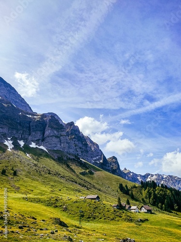 Beautiful landscape of Santis Mountain in Switzerland. photo