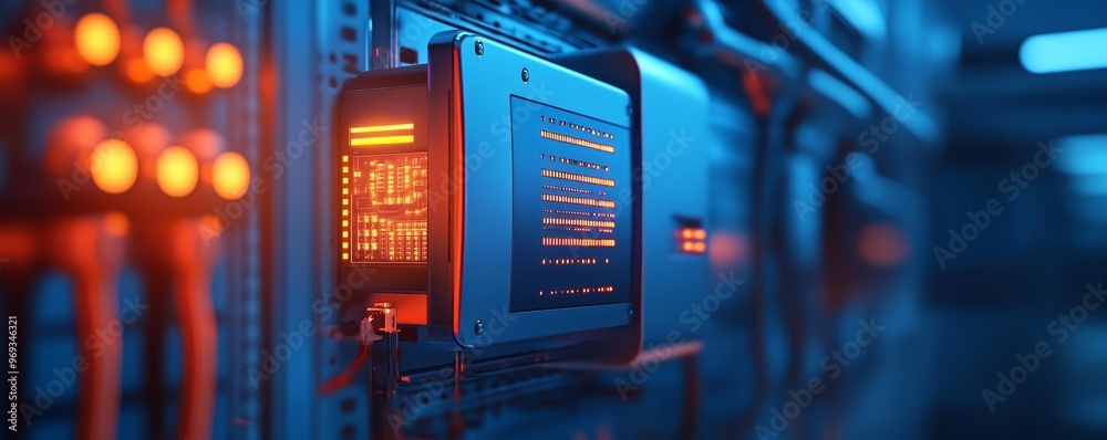 Futuristic 3D Rendered Electronic Inverter with Copy Space for Text - High Quality 3D Illustration Concept Futuristic 3D Rendered Electronic Inverter with Copy Space for Text - High Quality 3D Illustration Concept