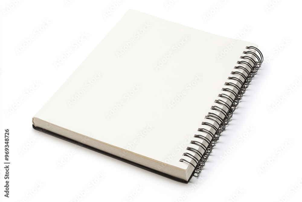 Spiral notebook on a white background with generative ai Spiral notebook on a white background with generative ai