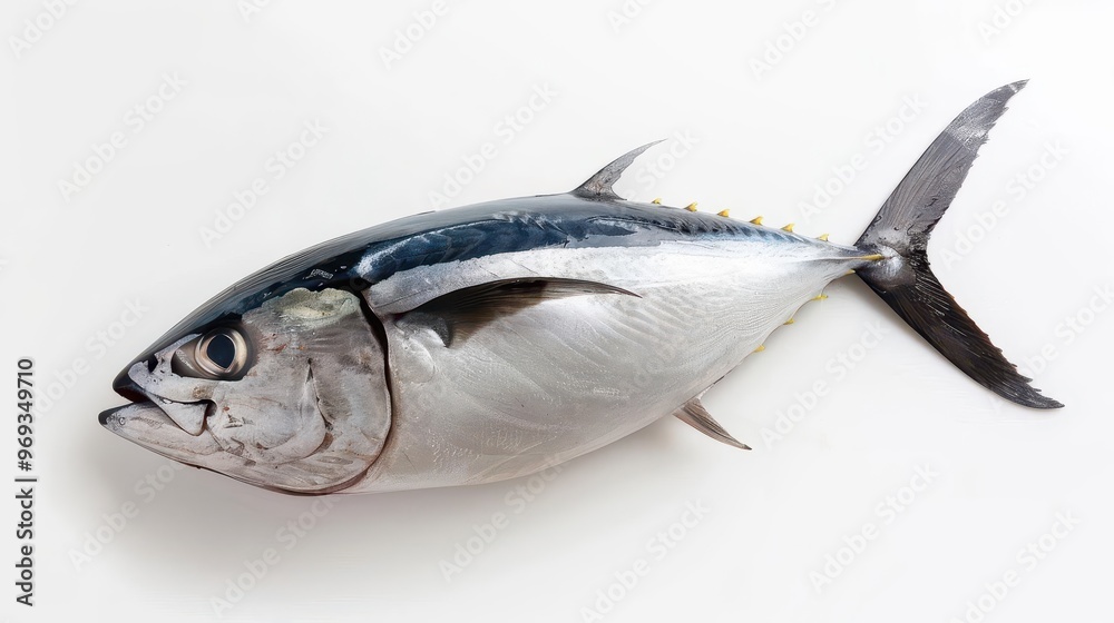 whole tuna fish isolated on white background cut out photograph whole tuna fish isolated on white background cut out photograph