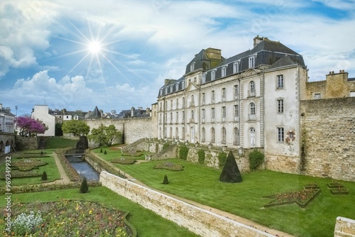 Scenic view of Vannes, a beautiful city in Brittany, France