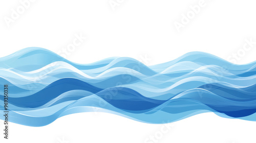 Abstract Blue Wave Pattern photo