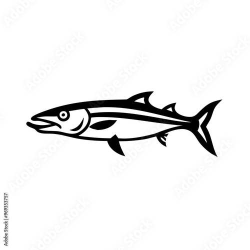 Barracuda Vector Illustration - Dynamic Fish Design for SVG, Cricut, Clipart, and T-Shirt Graphics