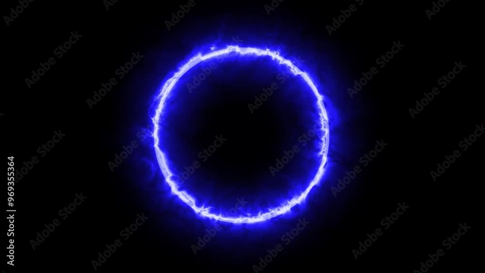 Neon is round. Round animation of bright blue and pace colored fire on black background. Neon is round. Round animation of bright blue and pace colored fire on black background.