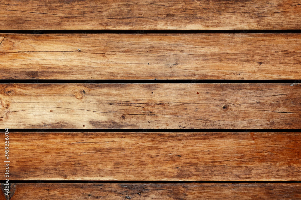 Close up of brown wooden planks with visible grain texture. Close up of brown wooden planks with visible grain texture.