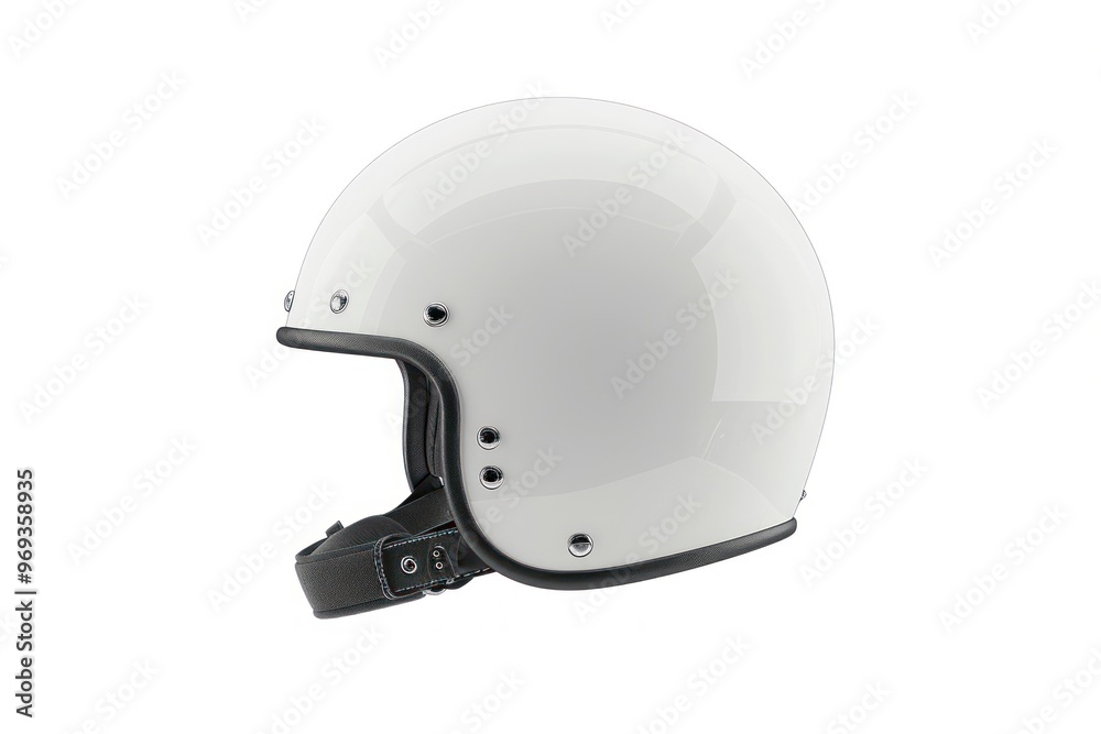 Fototapeta premium Helmelt helmet white white background.