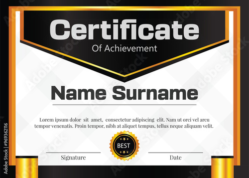 professional certificate design and background 
