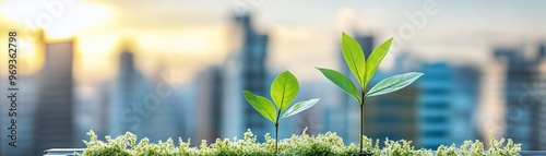 Green corporate. Business with environmentally conscious and sustainability. For next generation.