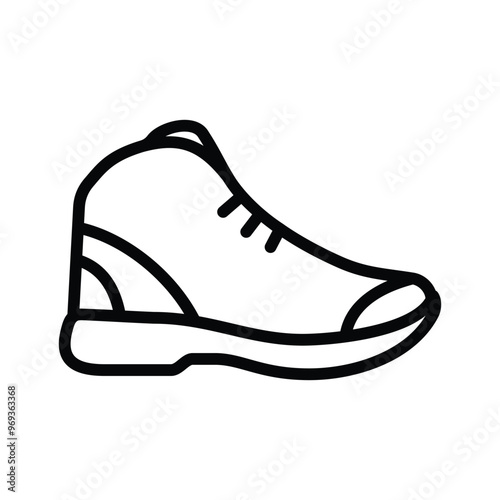 Worker shoes icon line vector design in trendy style