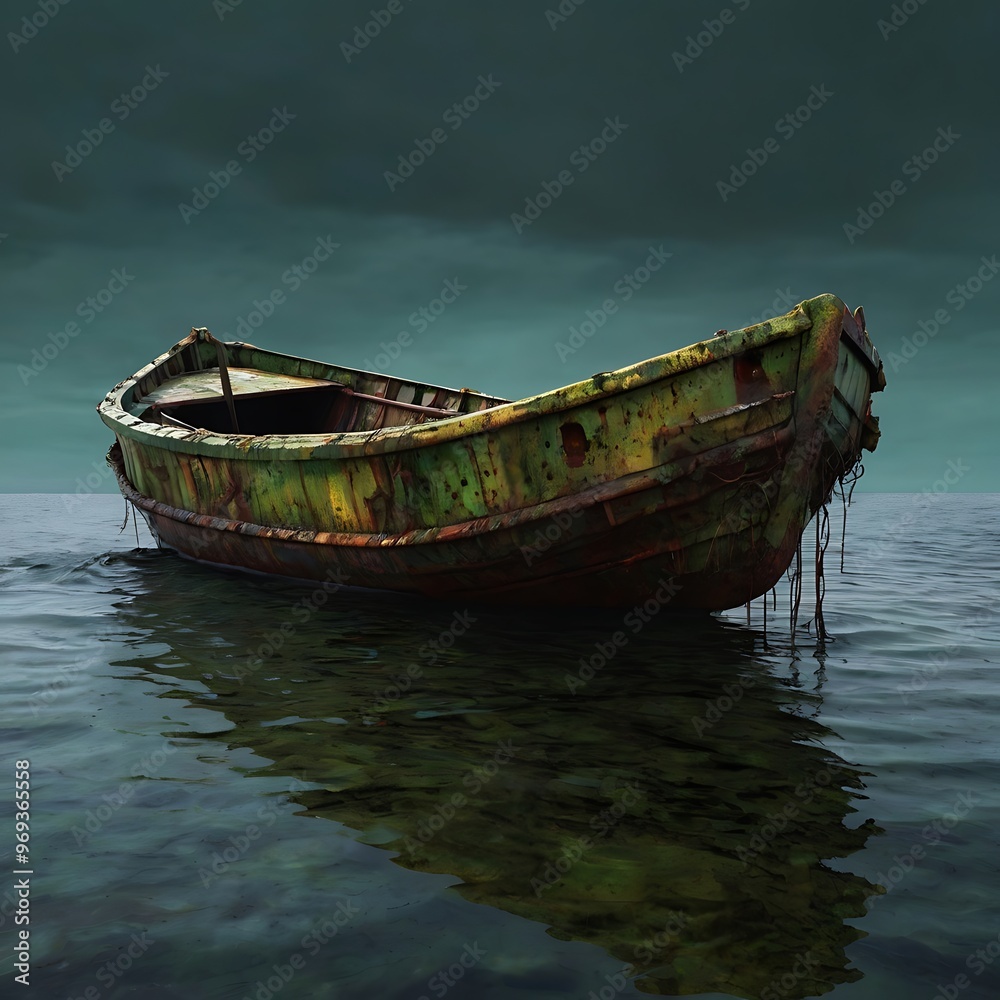 Obraz premium The Decaying Boat of the Abyss
