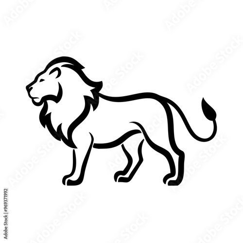 Majestic Lion Vector Illustration for SVG, Cricut, and Silhouette - Perfect for Logos, Clipart, and T-shirt Graphics