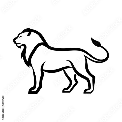 Majestic Lion Vector Illustration for SVG, Cricut, and Silhouette - Perfect for Logos, Clipart, and T-shirt Graphics