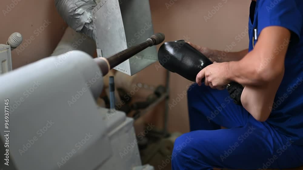 Crafting a prosthetic limb with precision and care Crafting a prosthetic limb with precision and care