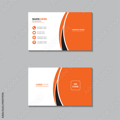 Creative modern vector illustration business card template 