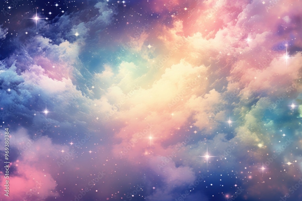 Colorful Sky Cloud full of stars background Colorful Sky Cloud full of stars background
