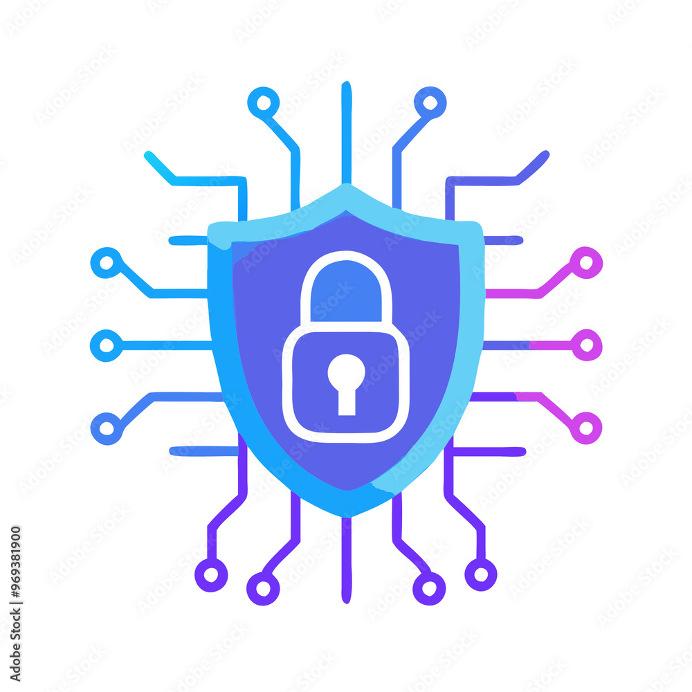 lock and keys, a digital padlock in the center, glowing in a neon blue hue, representing cybersecurity and online protection lock and keys, a digital padlock in the center, glowing in a neon blue hue, representing cybersecurity and online protection