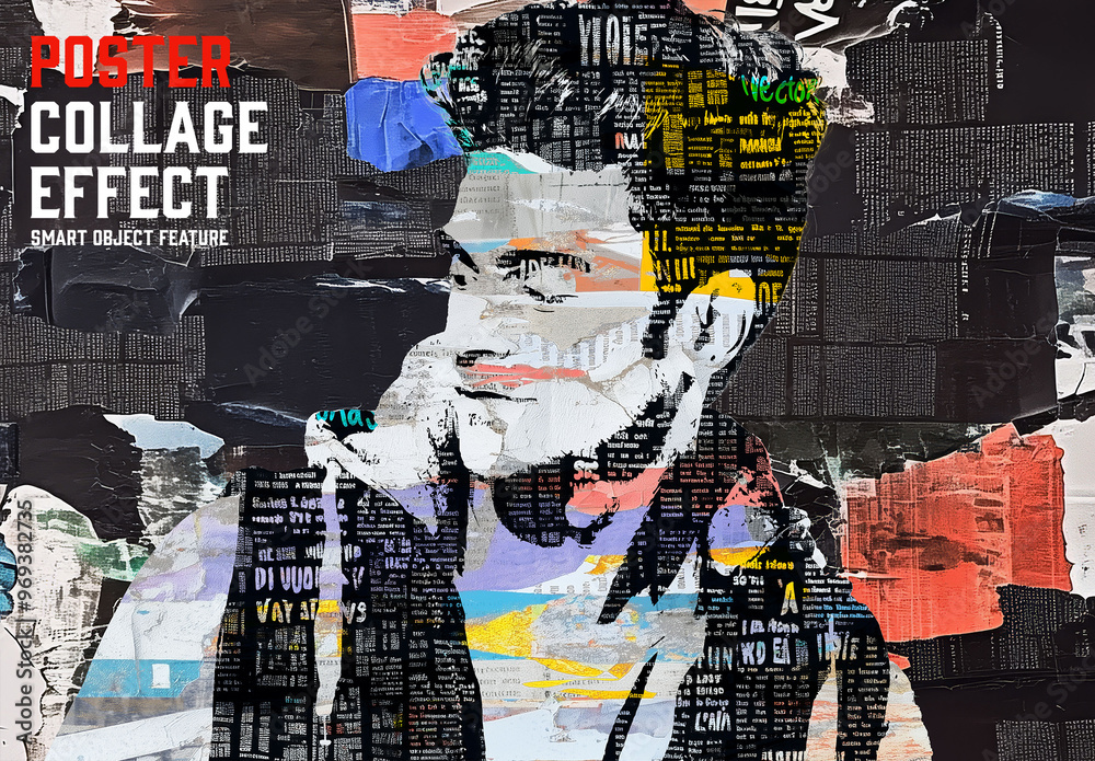 Poster Collage Effect with Generative AI Stock Template | Adobe Stock