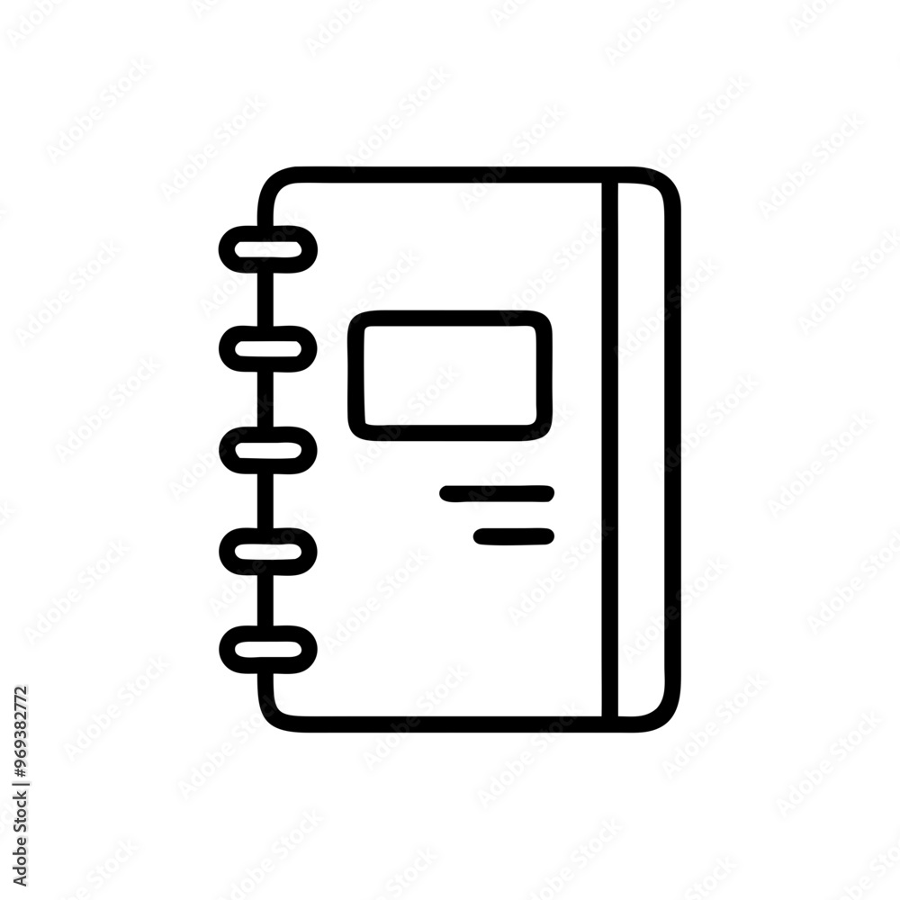 Notebook icon in line art style for online learning concept
Notebook icon in line art style for online learning concept