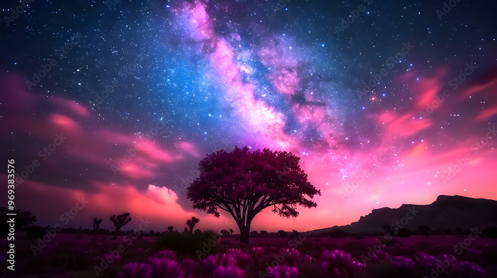 The Night Sky With Stars Above Joshua Tree The Night Sky With Stars Above Joshua Tree