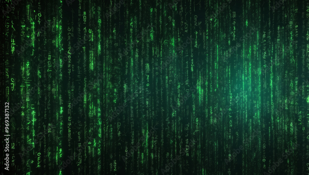 Digital Matrix Code Background Digital Matrix Code Background