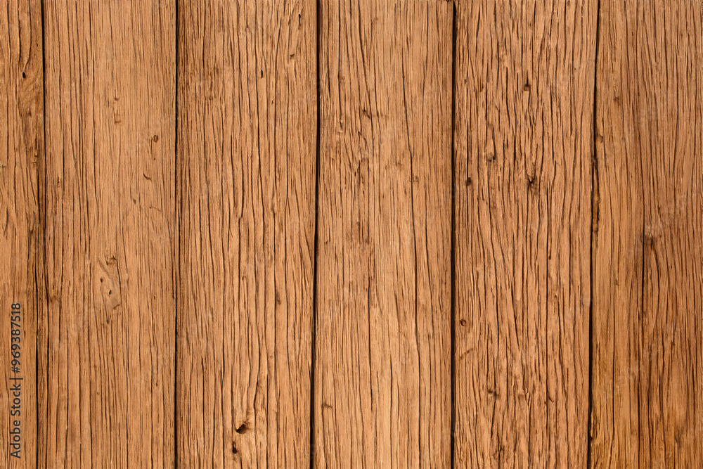 Weathered brown wood plank background with knots. Weathered brown wood plank background with knots.