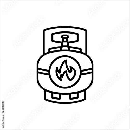 Gas cylinders Icon. Gas cylinders Icon for web design, vector illustration on white background.