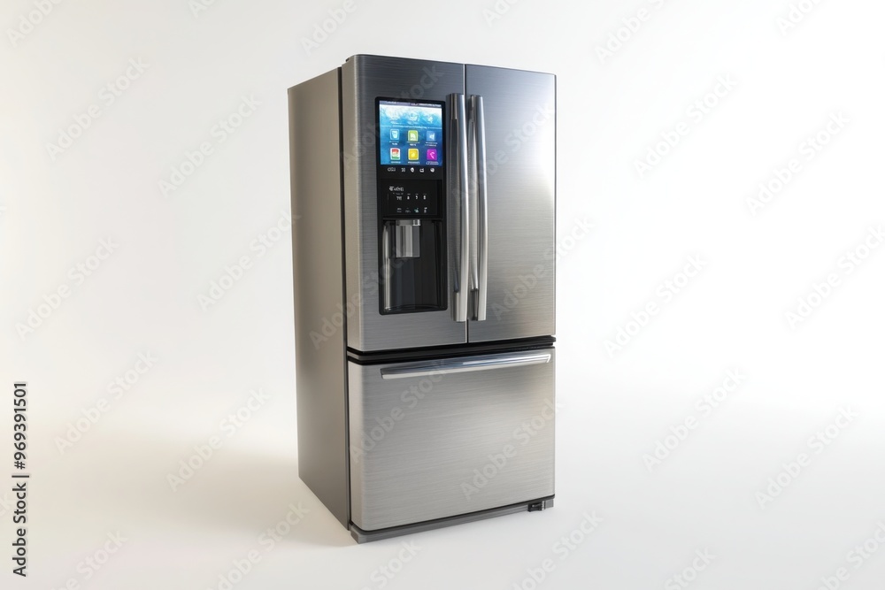 Stainless Steel Smart Refrigerator with Touchscreen Stainless Steel Smart Refrigerator with Touchscreen